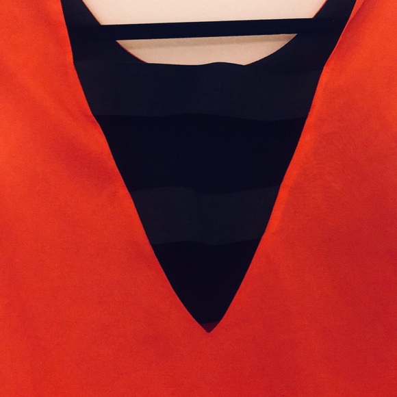 Funky Orange Top with Back Detail - Picture 3 of 4